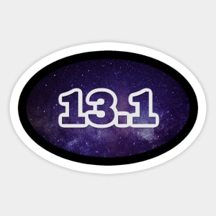 Half Marathon From Space 13 1 Sticker